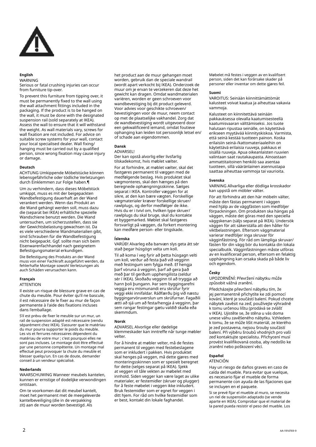 Assembly instructions for IKEA Eket cabinet white | Page 2 - IKEA BESTÅ / EKET TV storage combination 592.044.20