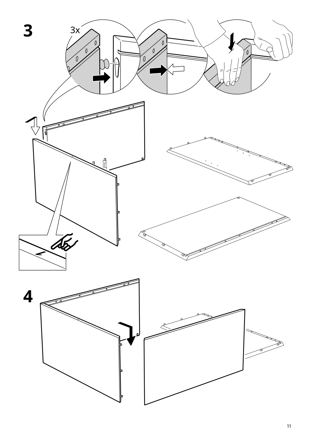 Assembly instructions for IKEA Eket cabinet with 2 doors and shelf white | Page 11 - IKEA EKET wall-mounted cabinet combination 795.216.67