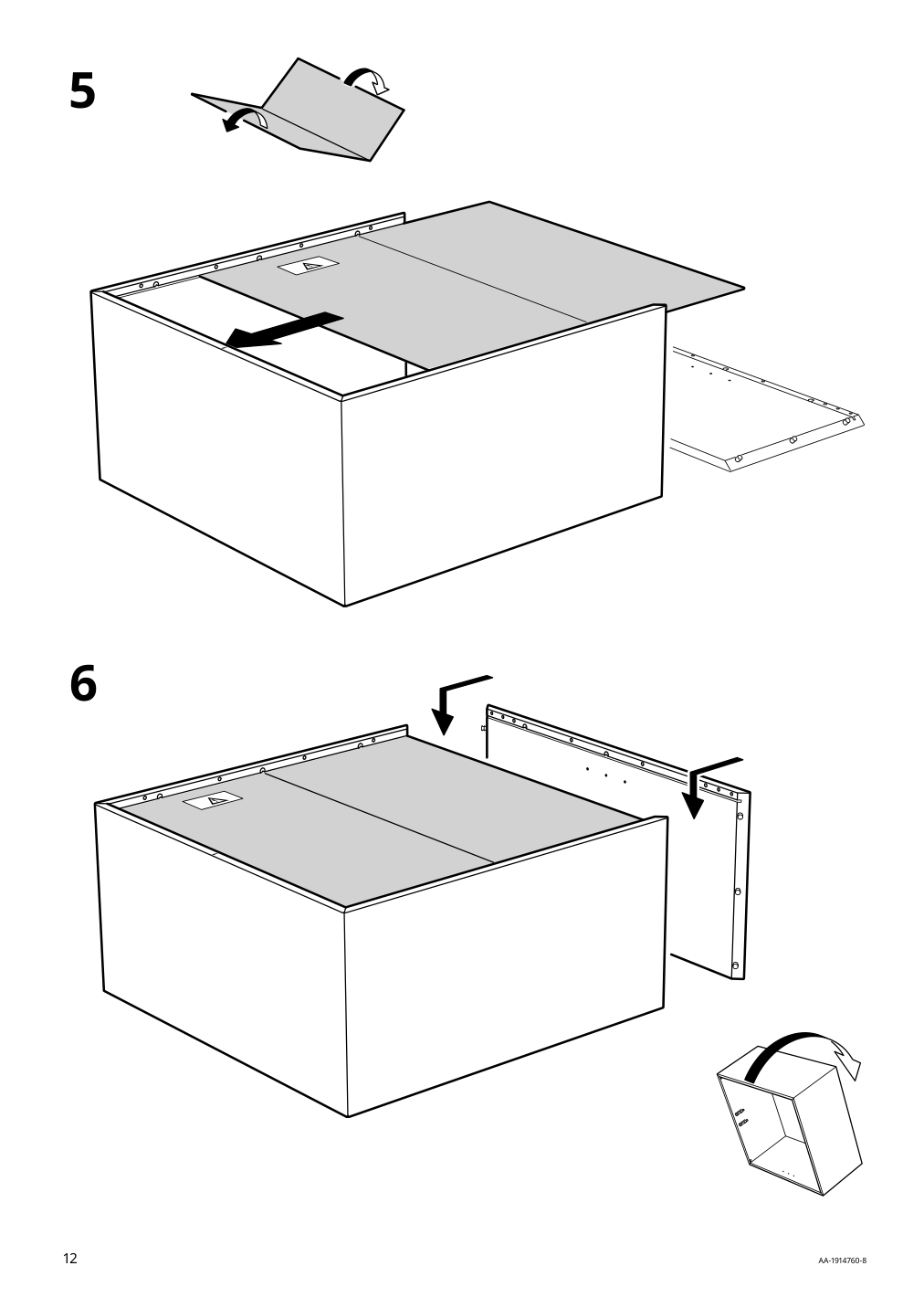 Assembly instructions for IKEA Eket cabinet with 2 doors and shelf white | Page 12 - IKEA EKET wall-mounted cabinet combination 294.926.91