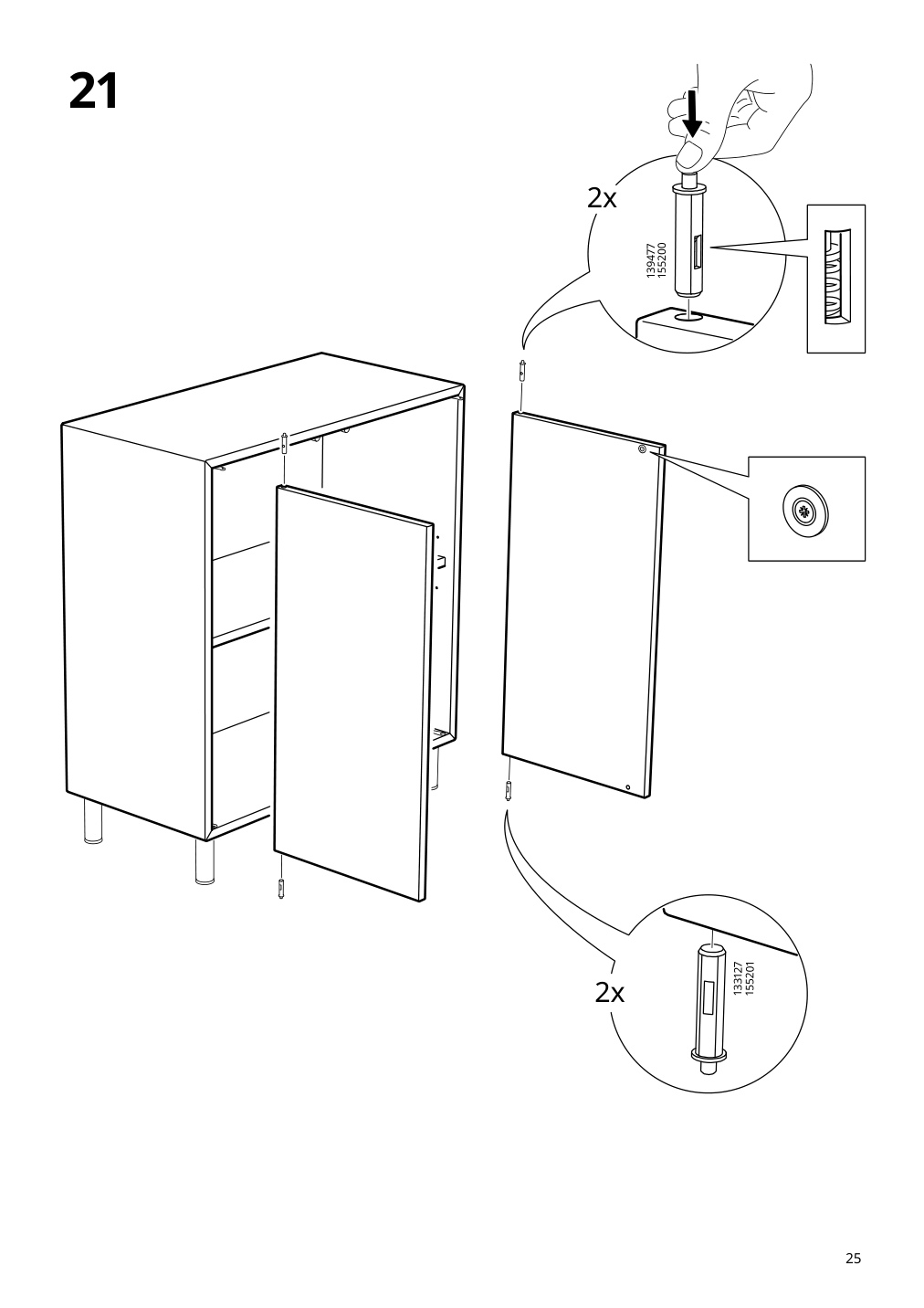 Assembly instructions for IKEA Eket cabinet with 2 doors and shelf white | Page 25 - IKEA EKET wall-mounted cabinet combination 294.926.91