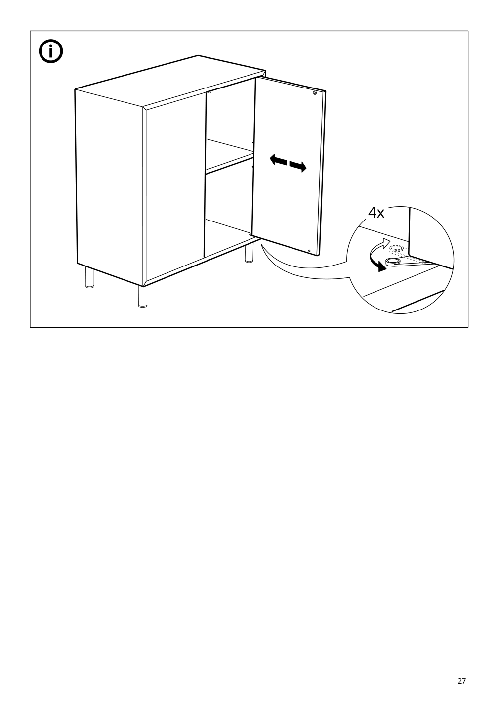 Assembly instructions for IKEA Eket cabinet with 2 doors and shelf dark gray | Page 27 - IKEA EKET wall-mounted shelving unit 694.352.22