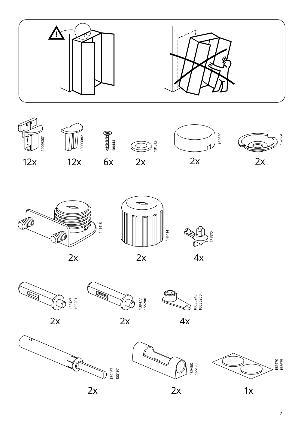 Assembly instructions for IKEA Eket cabinet with 2 doors and shelf dark gray | Page 7 - IKEA EKET wall-mounted cabinet combination 994.942.67