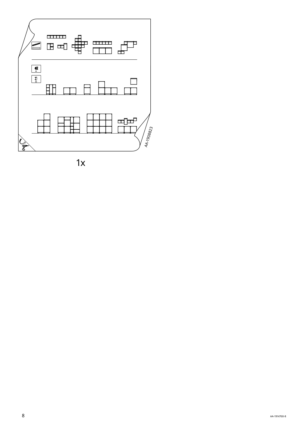 Assembly instructions for IKEA Eket cabinet with 2 doors and shelf white | Page 8 - IKEA EKET wall-mounted cabinet combination 394.942.70