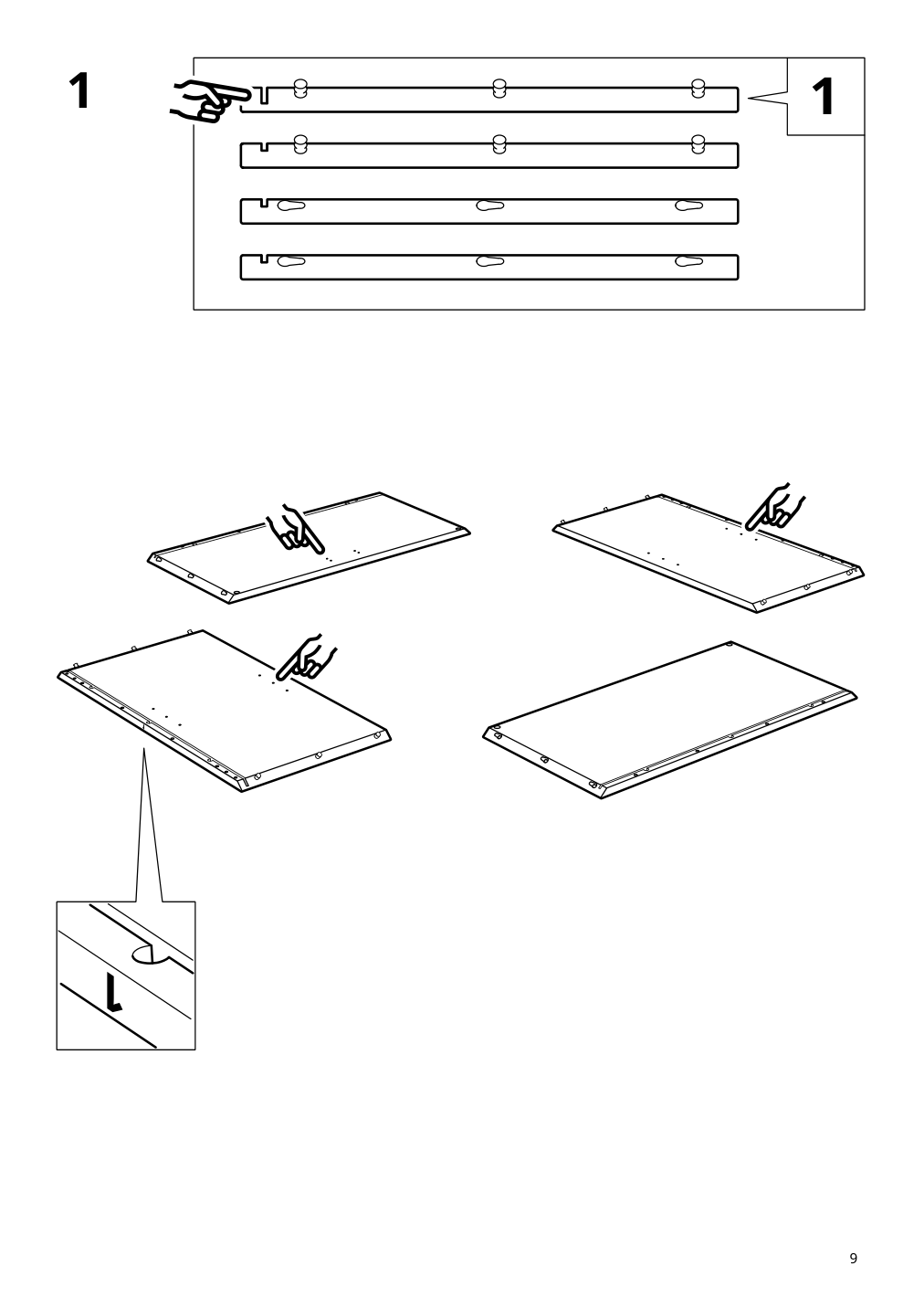 Assembly instructions for IKEA Eket cabinet with 2 doors and shelf white | Page 9 - IKEA EKET wall-mounted cabinet combination 394.942.70