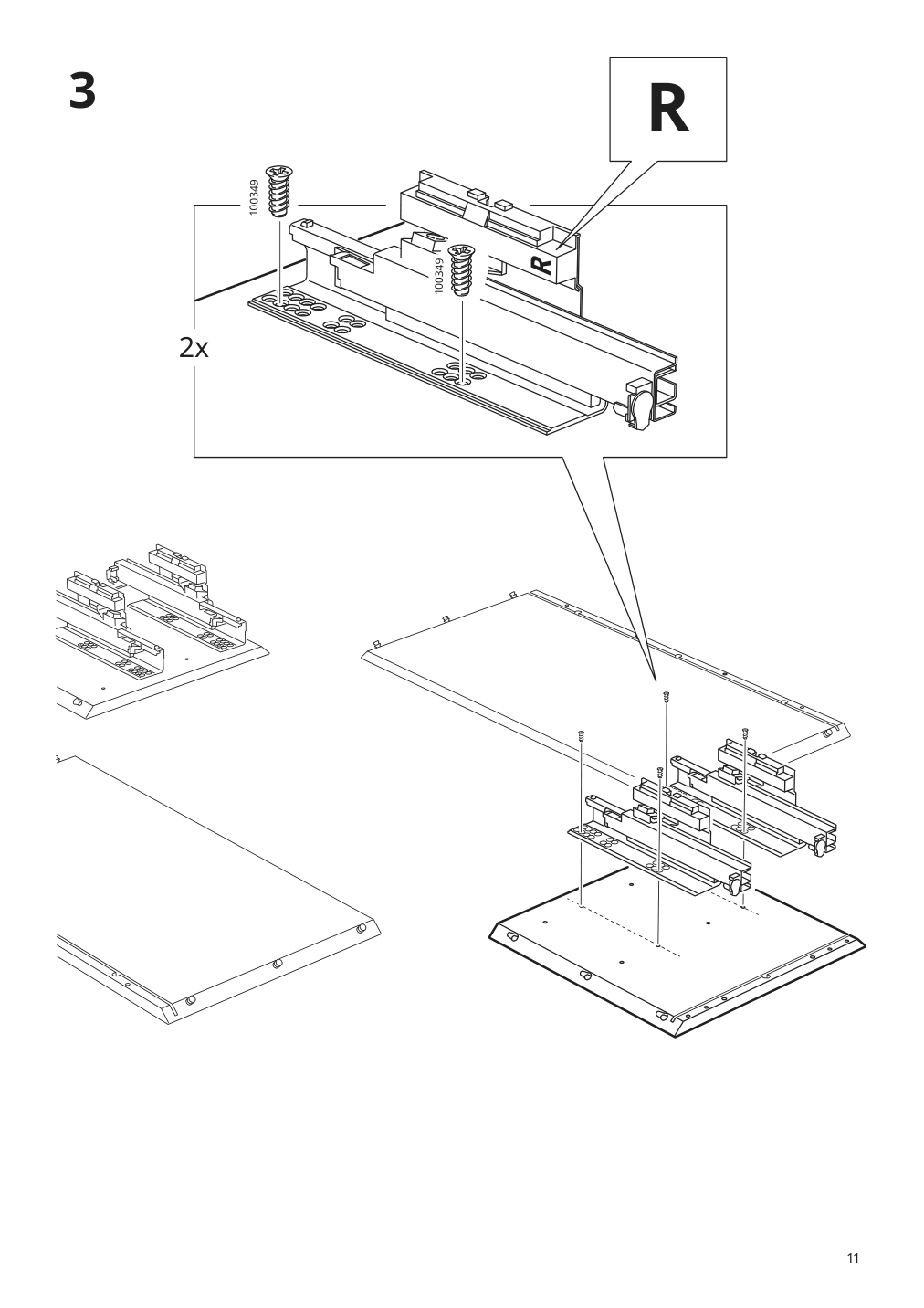 Assembly instructions for IKEA Eket cabinet with 2 drawers dark gray | Page 11 - IKEA EKET cabinet with 2 drawers 803.449.23