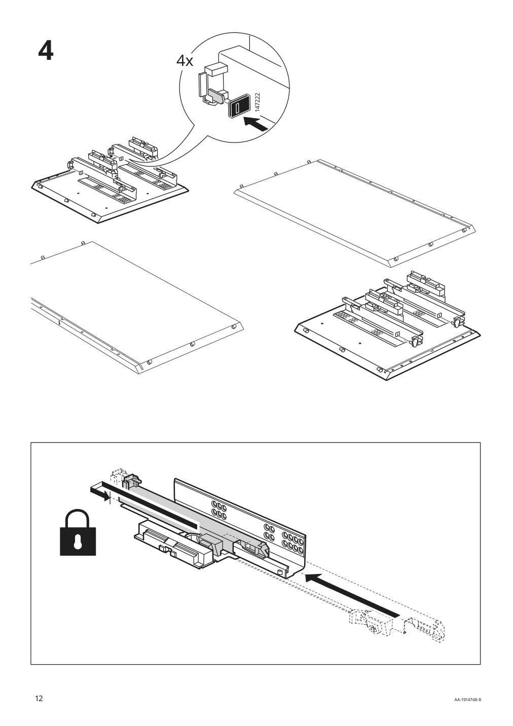 Assembly instructions for IKEA Eket cabinet with 2 drawers dark gray | Page 12 - IKEA EKET cabinet with 2 drawers 803.449.23