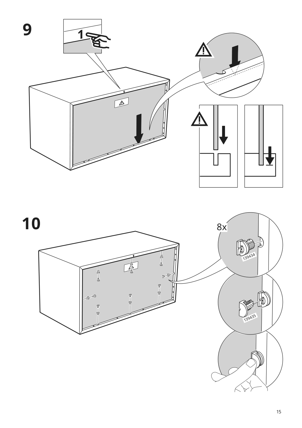 Assembly instructions for IKEA Eket cabinet with 2 drawers dark gray | Page 15 - IKEA EKET cabinet with 2 drawers 803.449.23