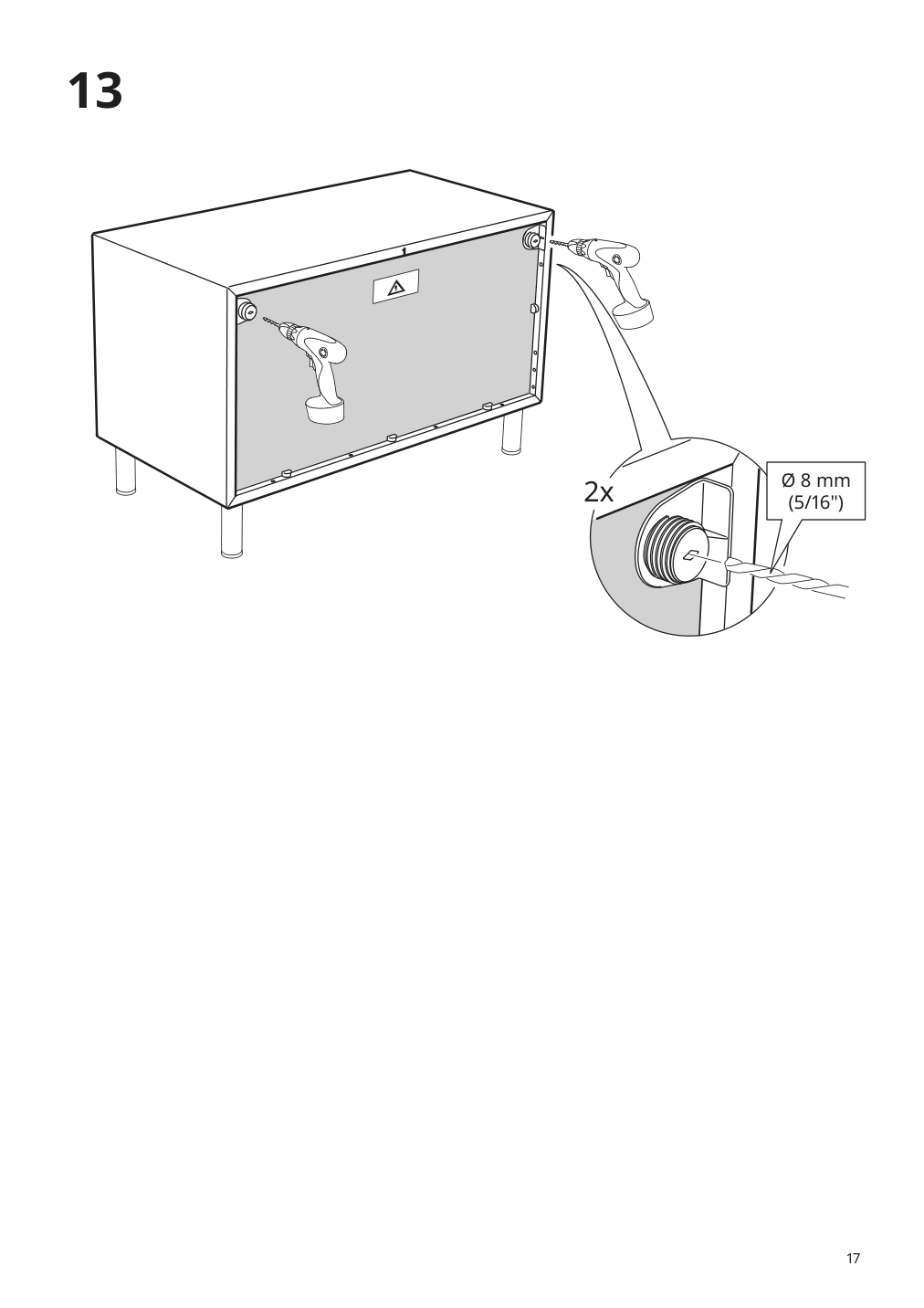 Assembly instructions for IKEA Eket cabinet with 2 drawers dark gray | Page 17 - IKEA EKET cabinet with 2 drawers 803.449.23