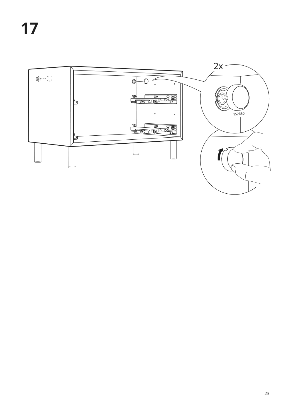 Assembly instructions for IKEA Eket cabinet with 2 drawers dark gray | Page 23 - IKEA EKET cabinet with 2 drawers 803.449.23