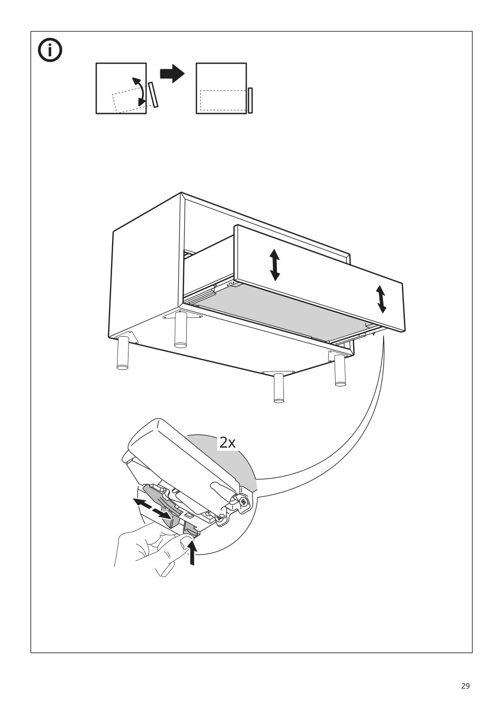 Assembly instructions for IKEA Eket cabinet with 2 drawers dark gray | Page 29 - IKEA EKET cabinet with 2 drawers 803.449.23