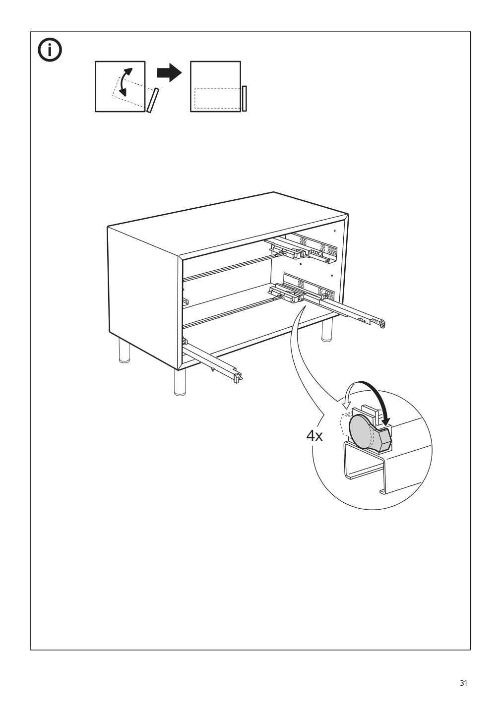 Assembly instructions for IKEA Eket cabinet with 2 drawers dark gray | Page 31 - IKEA EKET cabinet with 2 drawers 803.449.23