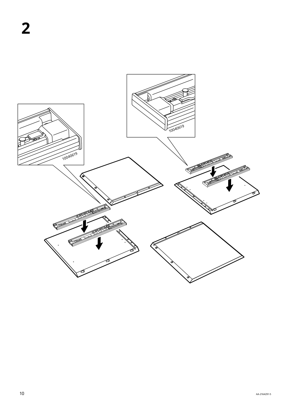 Assembly instructions for IKEA Eket cabinet with 2 drawers dark gray | Page 10 - IKEA EKET wall-mounted storage combination 294.301.51