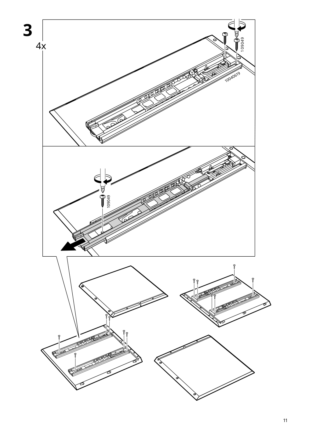 Assembly instructions for IKEA Eket cabinet with 2 drawers white | Page 11 - IKEA EKET wall-mounted storage combination 693.363.83