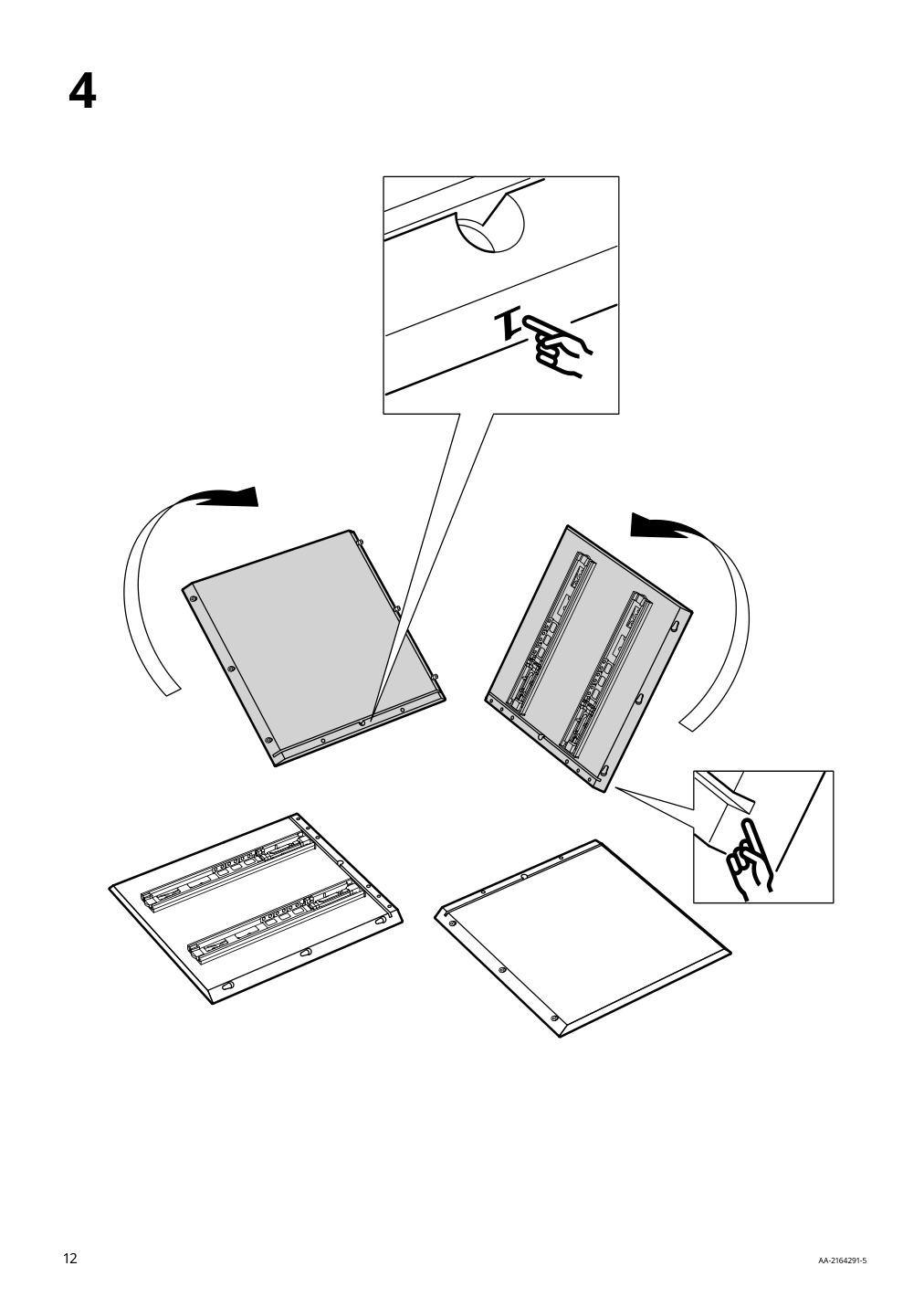 Assembly instructions for IKEA Eket cabinet with 2 drawers white | Page 12 - IKEA EKET wall-mounted storage combination 494.301.50