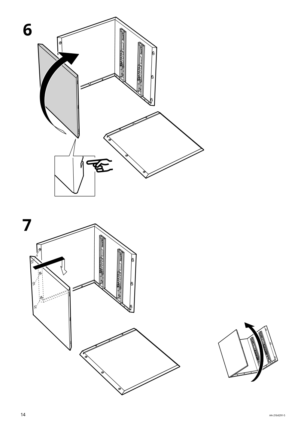 Assembly instructions for IKEA Eket cabinet with 2 drawers dark gray | Page 14 - IKEA EKET wall-mounted cabinet combination 093.293.90