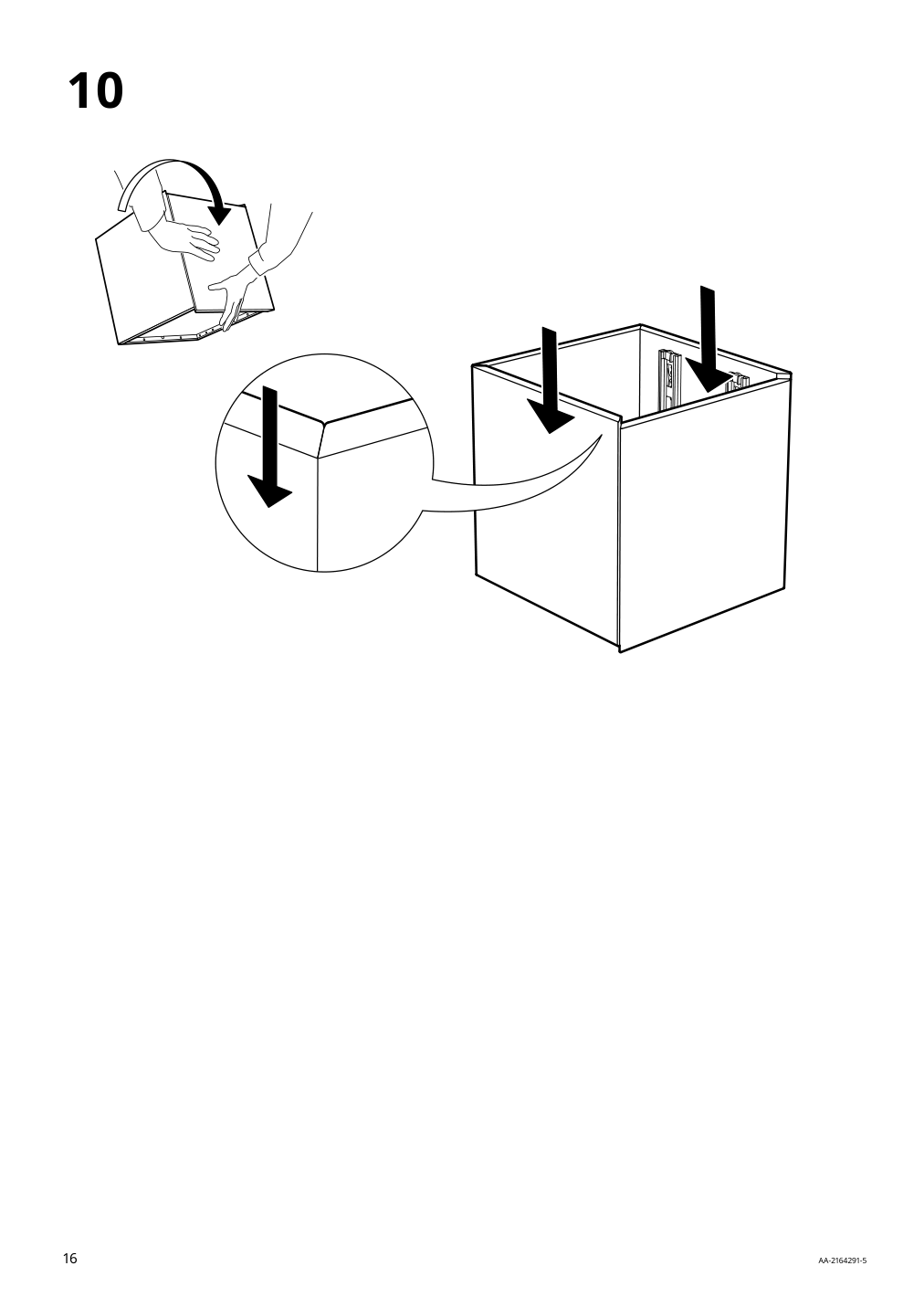 Assembly instructions for IKEA Eket cabinet with 2 drawers dark gray | Page 16 - IKEA EKET wall-mounted storage combination 294.301.51