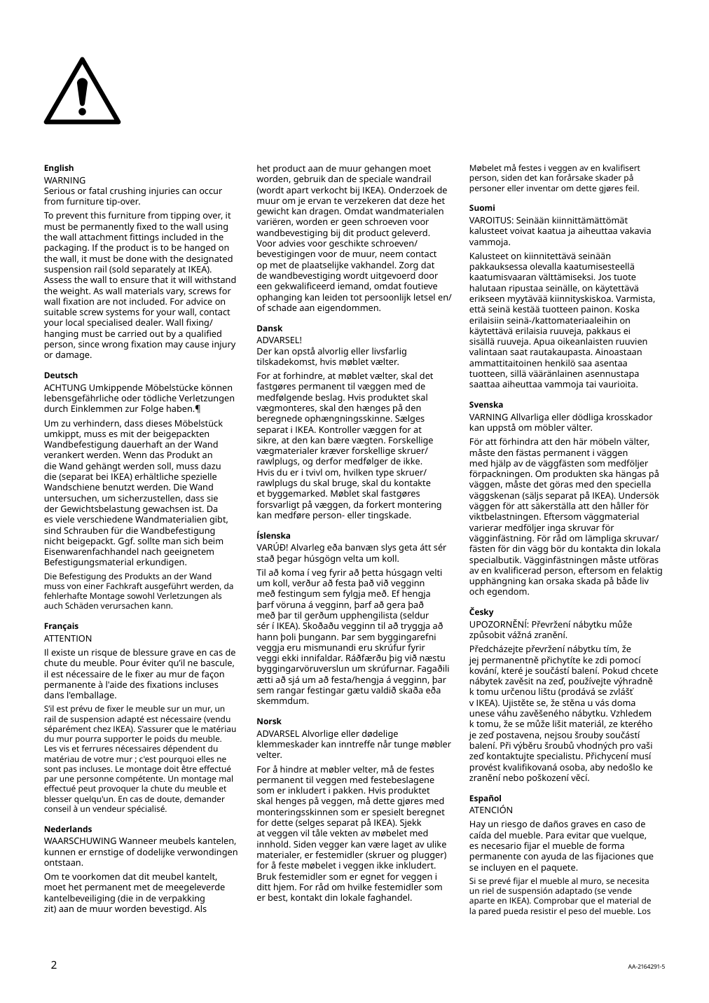 Assembly instructions for IKEA Eket cabinet with 2 drawers white | Page 2 - IKEA EKET wall-mounted storage combination 094.903.20