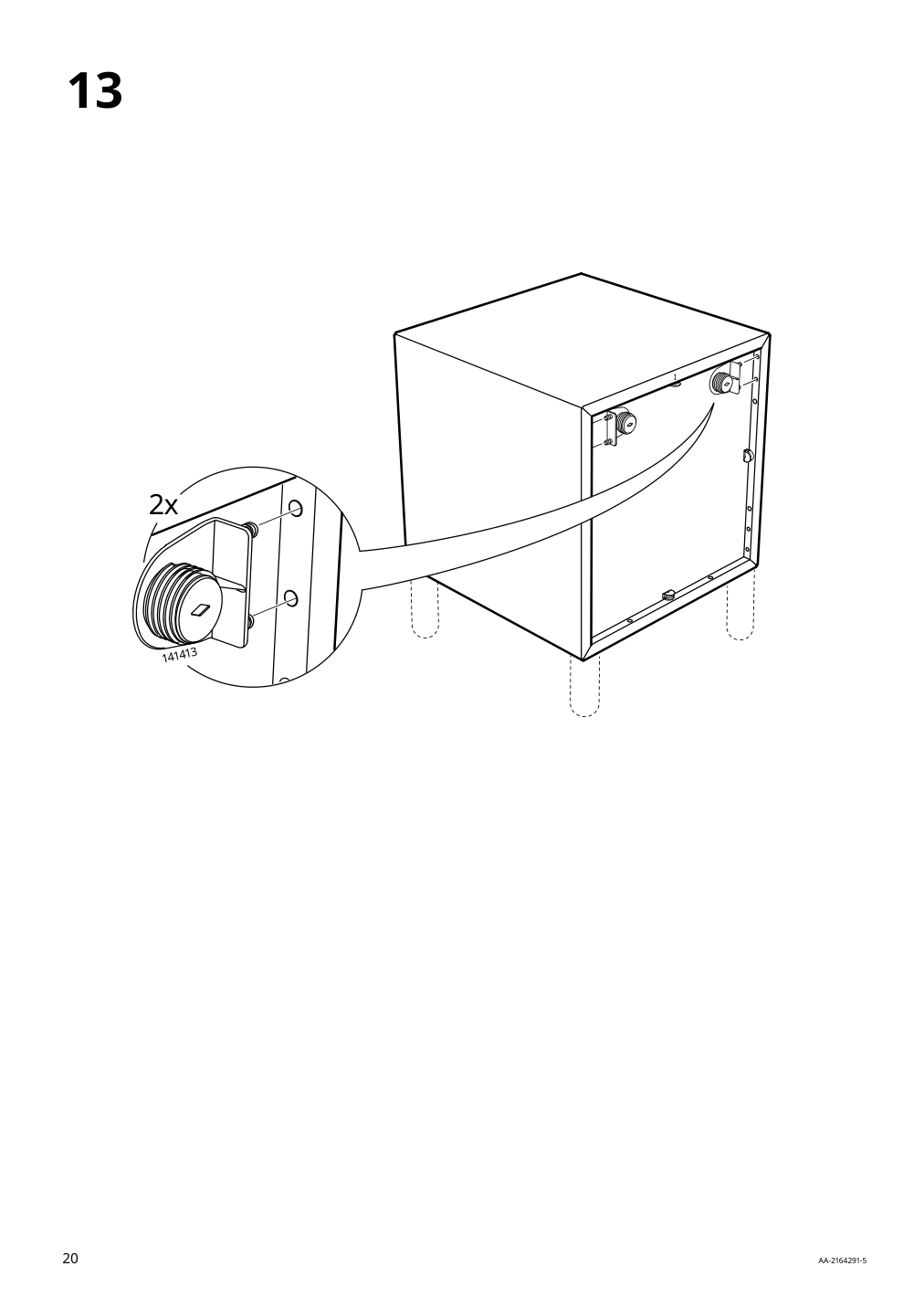 Assembly instructions for IKEA Eket cabinet with 2 drawers white | Page 20 - IKEA EKET wall-mounted storage combination 395.216.88