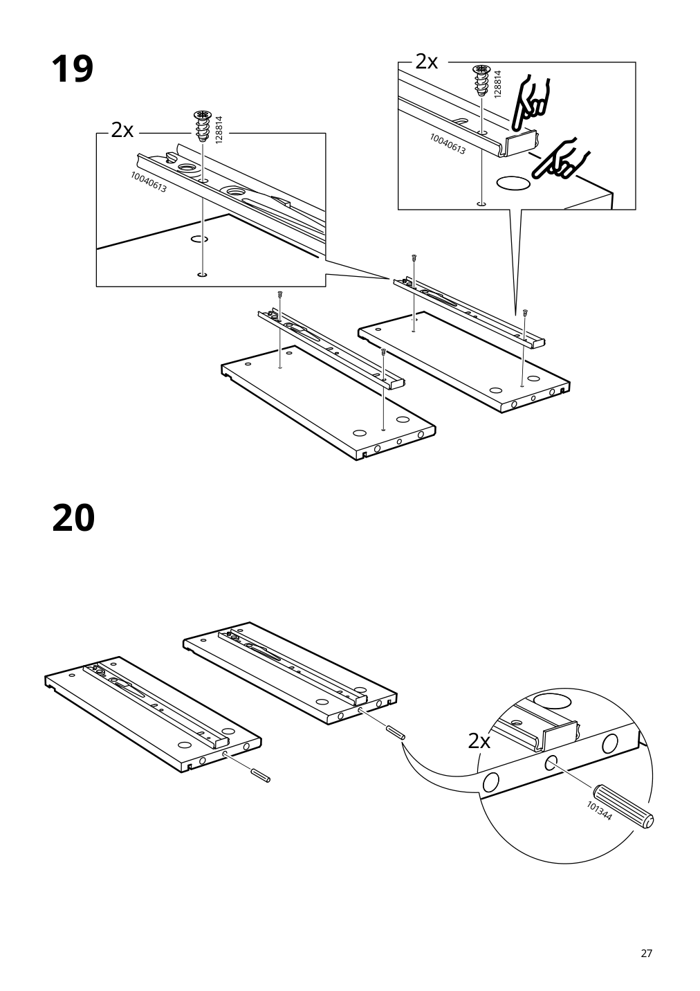 Assembly instructions for IKEA Eket cabinet with 2 drawers white | Page 27 - IKEA EKET wall-mounted storage combination 094.903.20