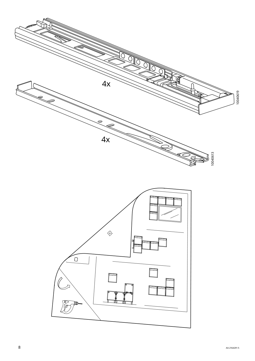 Assembly instructions for IKEA Eket cabinet with 2 drawers white | Page 8 - IKEA EKET wall cabinet with 2 drawers 693.293.87