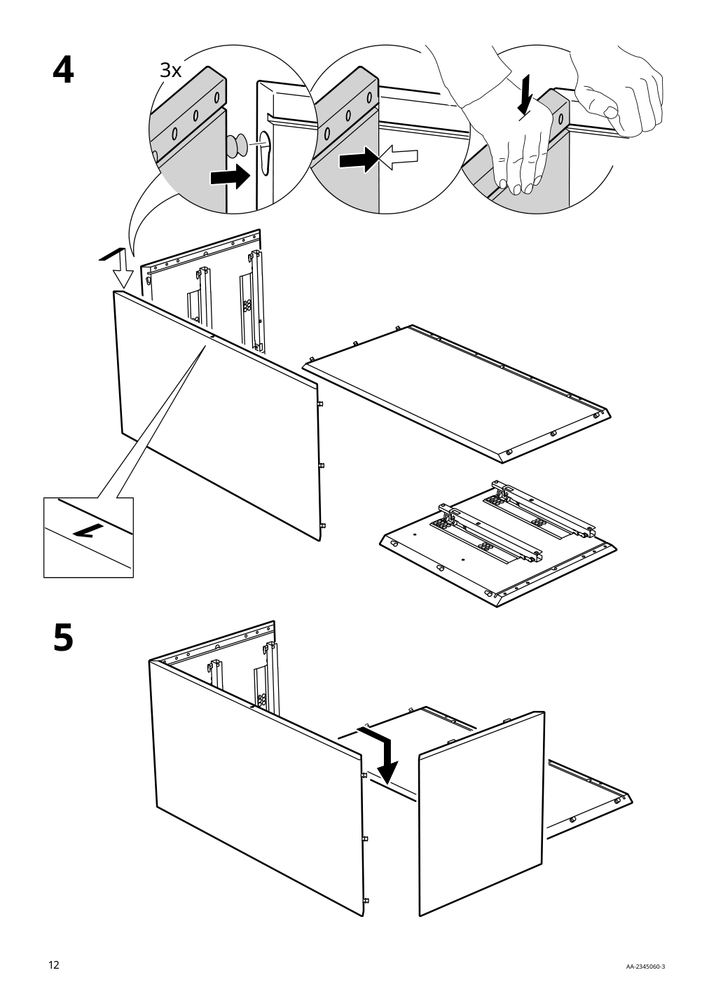 Assembly instructions for IKEA Eket cabinet with 2 drawers dark gray | Page 12 - IKEA EKET cabinet with 2 drawers 803.449.23