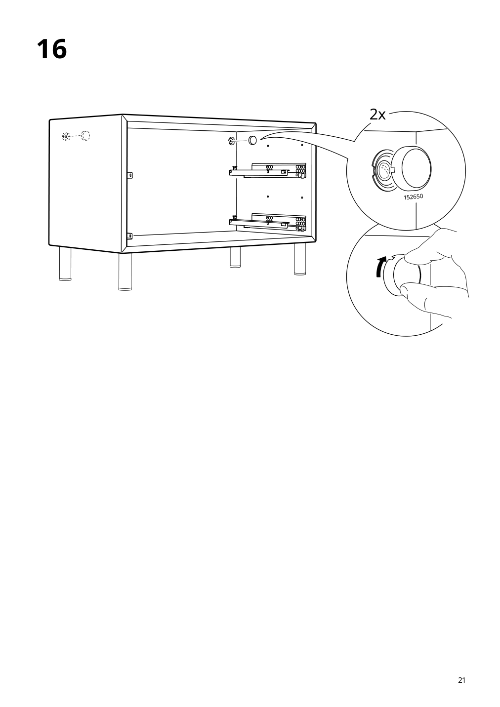 Assembly instructions for IKEA Eket cabinet with 2 drawers dark gray | Page 21 - IKEA EKET cabinet with 2 drawers 803.449.23