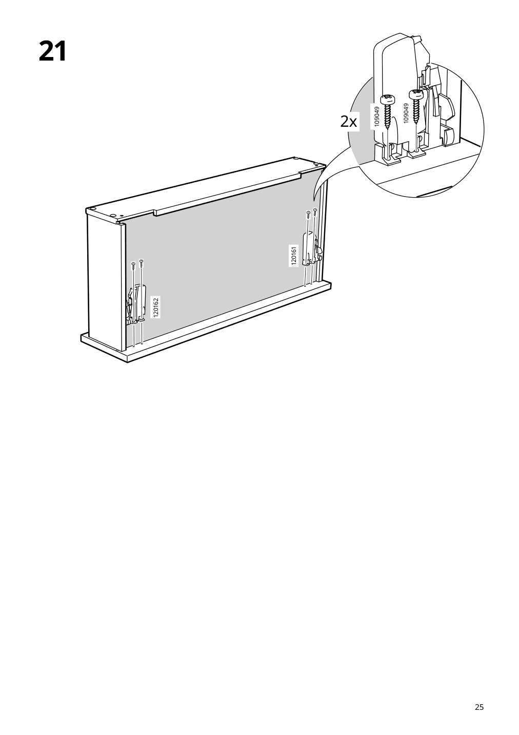 Assembly instructions for IKEA Eket cabinet with 2 drawers dark gray | Page 25 - IKEA EKET cabinet with 2 drawers 803.449.23