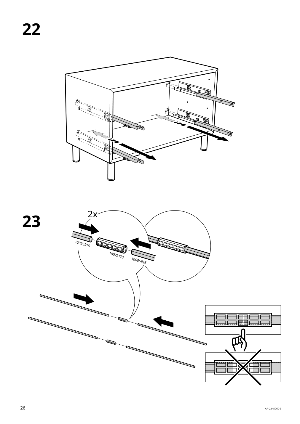 Assembly instructions for IKEA Eket cabinet with 2 drawers dark gray | Page 26 - IKEA EKET cabinet with 2 drawers 803.449.23