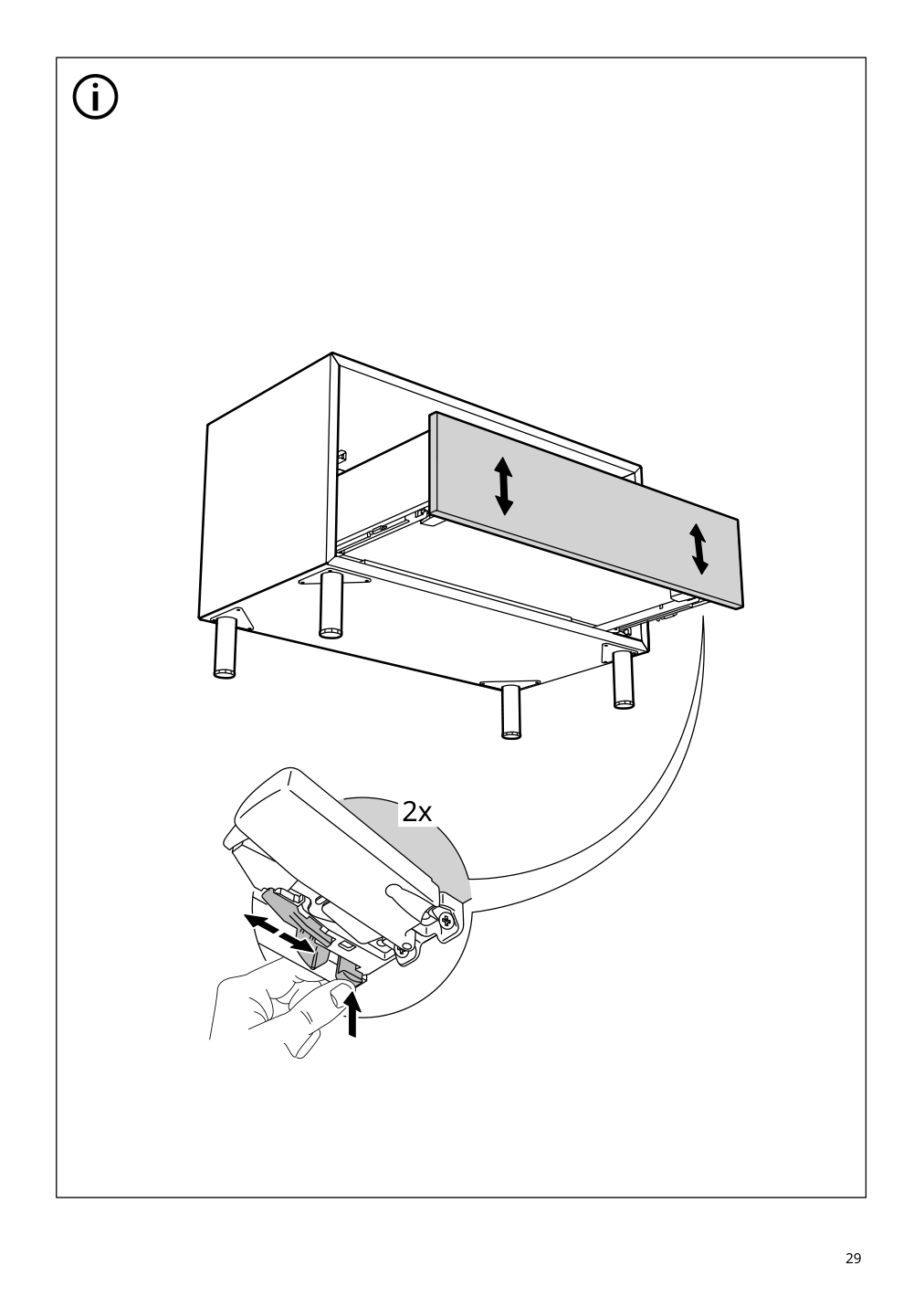 Assembly instructions for IKEA Eket cabinet with 2 drawers dark gray | Page 29 - IKEA EKET cabinet with 2 drawers 803.449.23