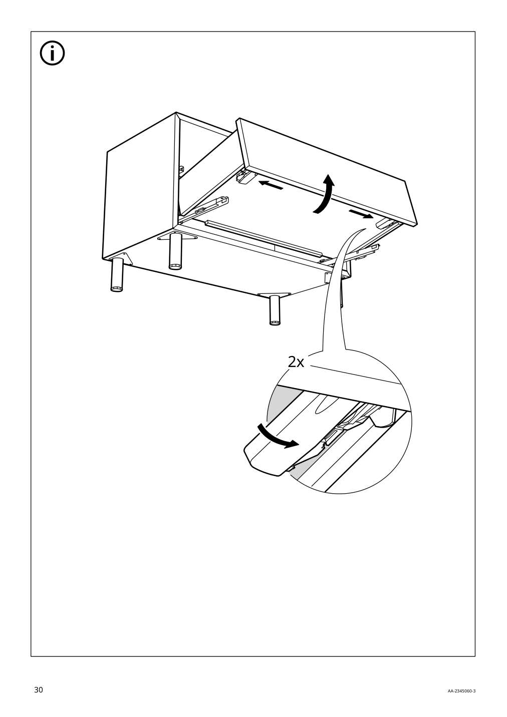 Assembly instructions for IKEA Eket cabinet with 2 drawers dark gray | Page 30 - IKEA EKET cabinet with 2 drawers 803.449.23