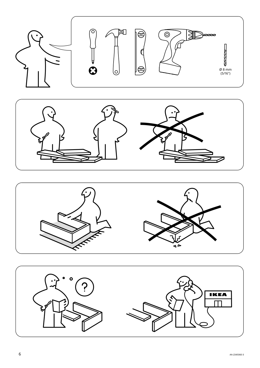 Assembly instructions for IKEA Eket cabinet with 2 drawers dark gray | Page 6 - IKEA EKET cabinet with 2 drawers 803.449.23