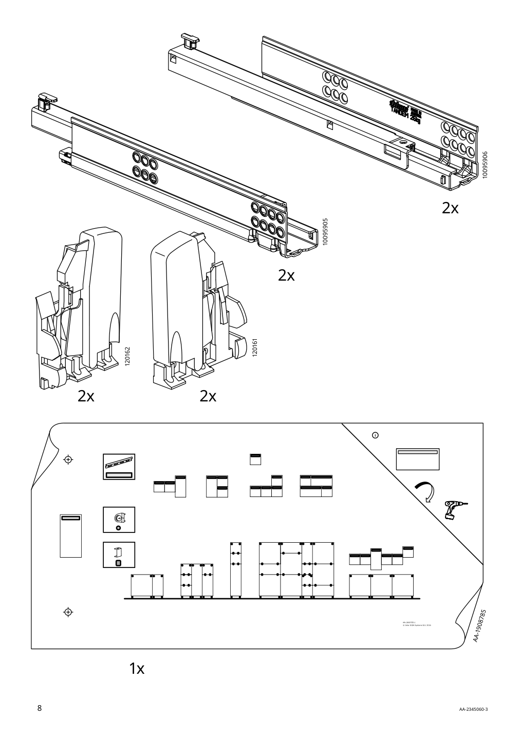 Assembly instructions for IKEA Eket cabinet with 2 drawers dark gray | Page 8 - IKEA EKET cabinet with 2 drawers 803.449.23