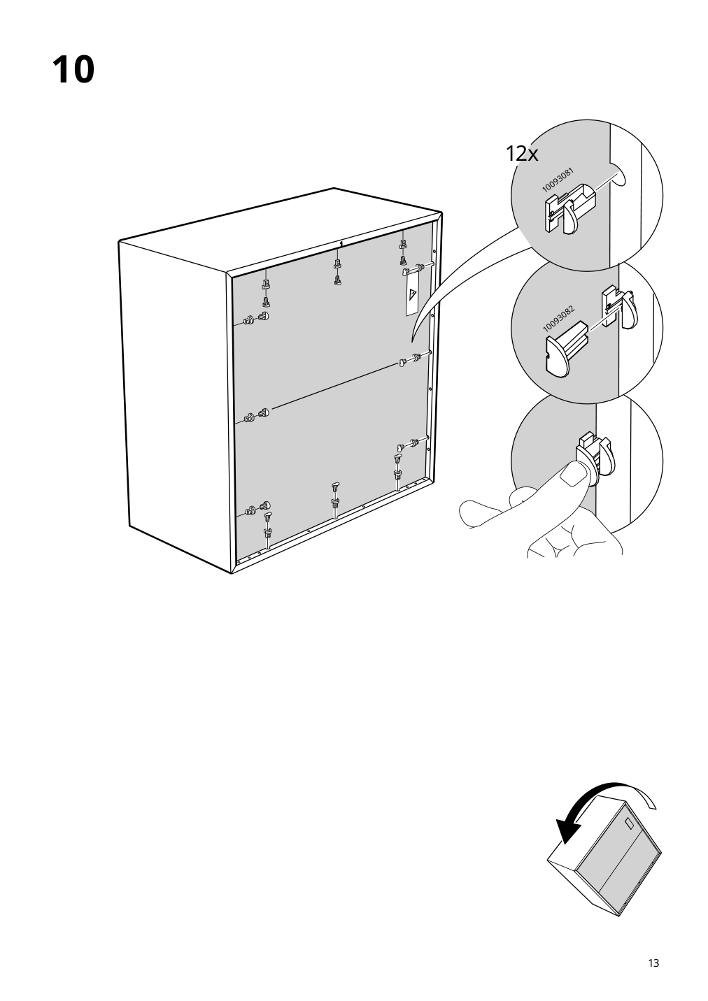 Assembly instructions for IKEA Eket cabinet with 4 compartments white | Page 13 - IKEA EKET storage combination with feet 091.892.00