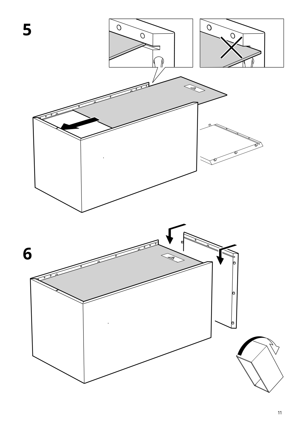 Assembly instructions for IKEA Eket cabinet with door and shelf dark gray | Page 11 - IKEA EKET cabinet with door and shelf 503.449.29