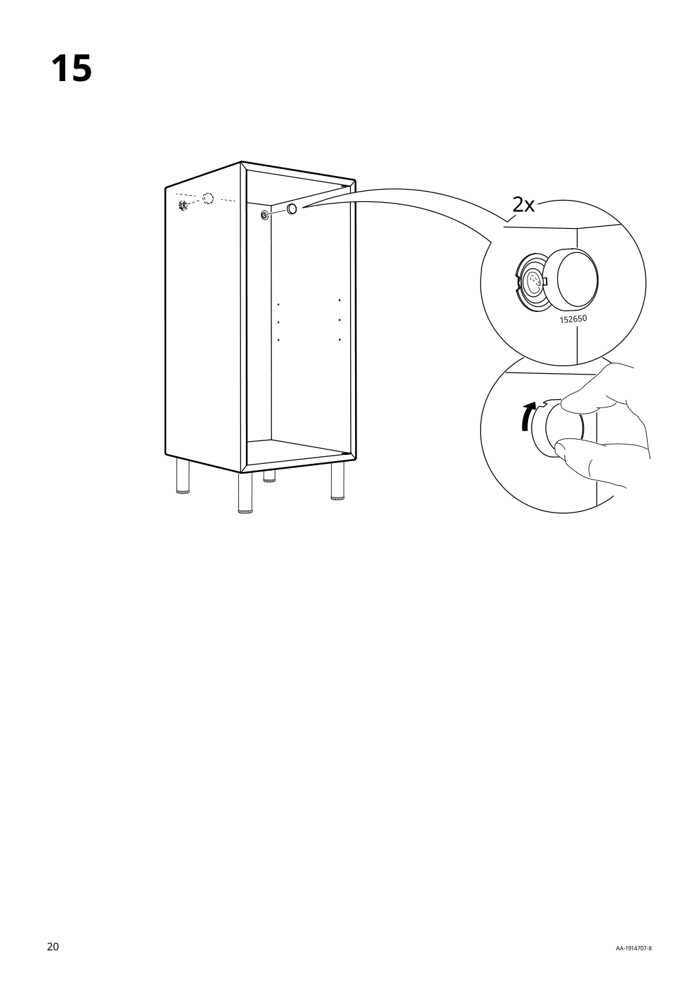 Assembly instructions for IKEA Eket cabinet with door and shelf dark gray | Page 20 - IKEA EKET wall-mounted cabinet combination 093.293.90