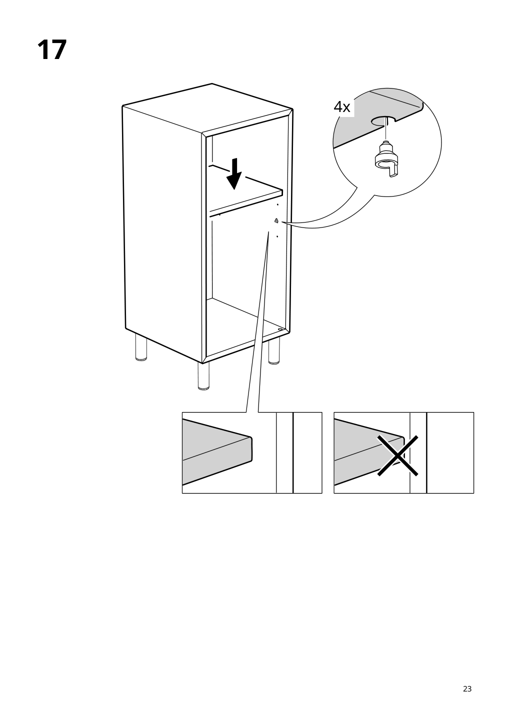 Assembly instructions for IKEA Eket cabinet with door and shelf dark gray | Page 23 - IKEA EKET wall-mounted cabinet combination 093.293.90