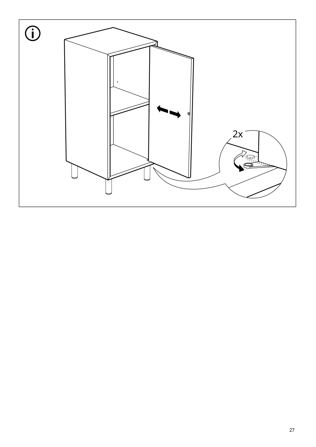 Assembly instructions for IKEA Eket cabinet with door and shelf white | Page 27 - IKEA EKET wall-mounted cabinet combination 295.216.79