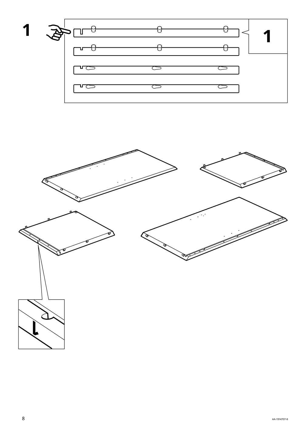 Assembly instructions for IKEA Eket cabinet with door and shelf white | Page 8 - IKEA EKET wall-mounted cabinet combination 692.846.47