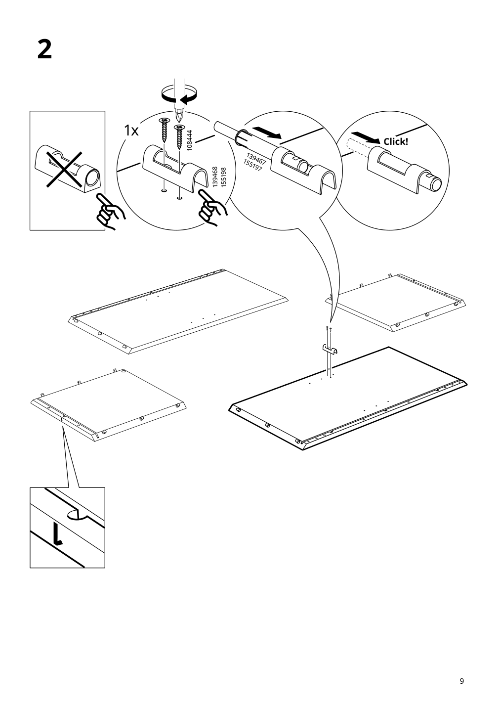 Assembly instructions for IKEA Eket cabinet with door and shelf white | Page 9 - IKEA EKET wall-mounted cabinet combination 695.216.82