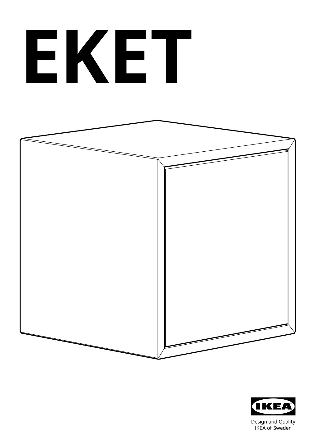 Assembly instructions for IKEA Eket cabinet with door white | Page 1 - IKEA BESTÅ / EKET TV storage combination 894.304.93