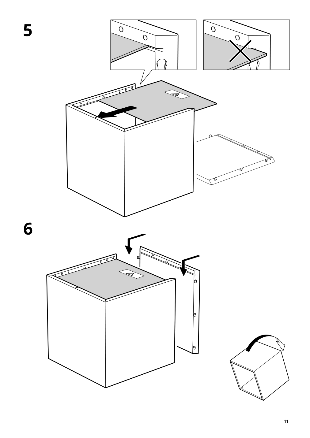 Assembly instructions for IKEA Eket cabinet with door white | Page 11 - IKEA BESTÅ / EKET TV storage combination 794.397.38