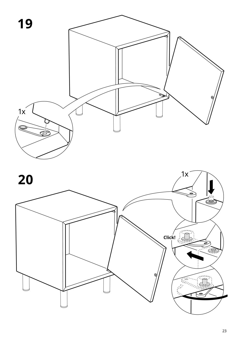 Assembly instructions for IKEA Eket cabinet with door dark gray | Page 23 - IKEA BESTÅ / EKET TV unit 994.769.04