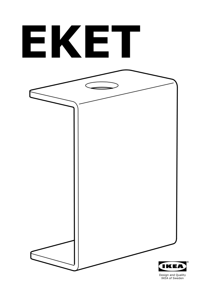 Assembly instructions for IKEA Eket connection hardware | Page 1 - IKEA EKET storage combination with legs 295.217.16