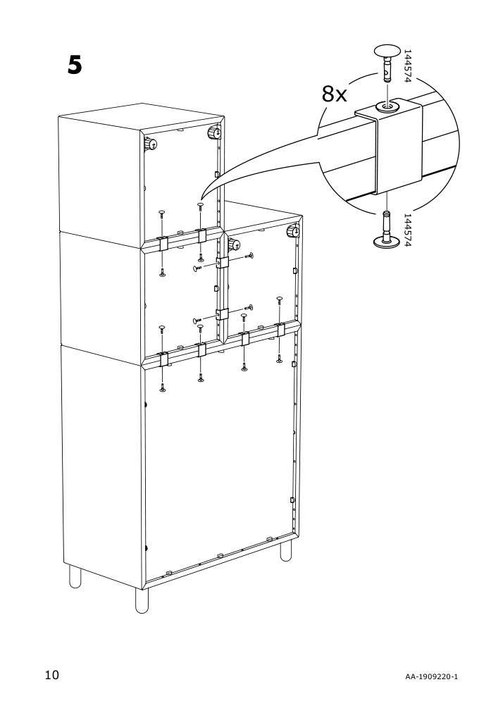 Assembly instructions for IKEA Eket connection hardware | Page 10 - IKEA EKET storage combination with legs 295.217.16