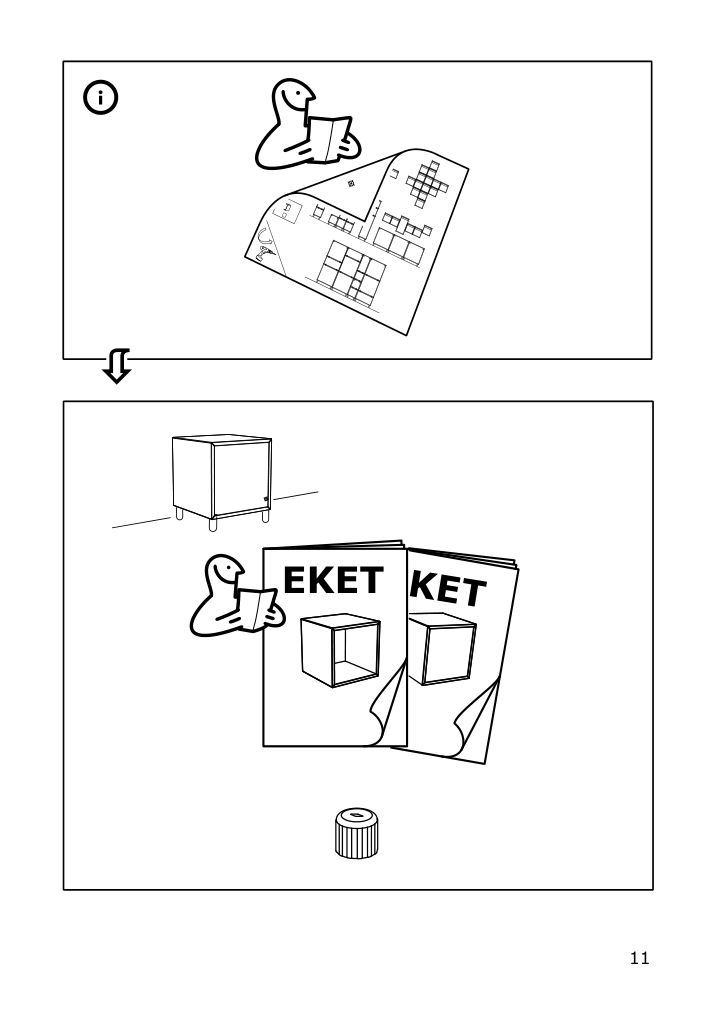 Assembly instructions for IKEA Eket connection hardware | Page 11 - IKEA EKET storage combination with legs 295.217.16