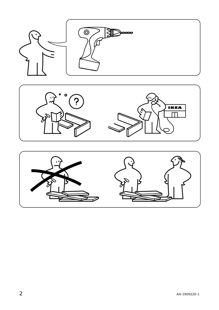 Assembly instructions for IKEA Eket connection hardware | Page 2 - IKEA EKET storage combination with legs 295.217.16