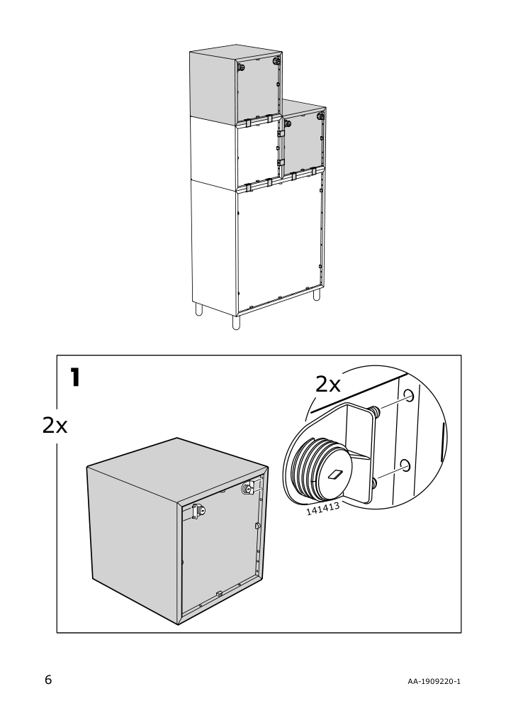 Assembly instructions for IKEA Eket connection hardware | Page 6 - IKEA EKET storage combination with legs 295.217.16