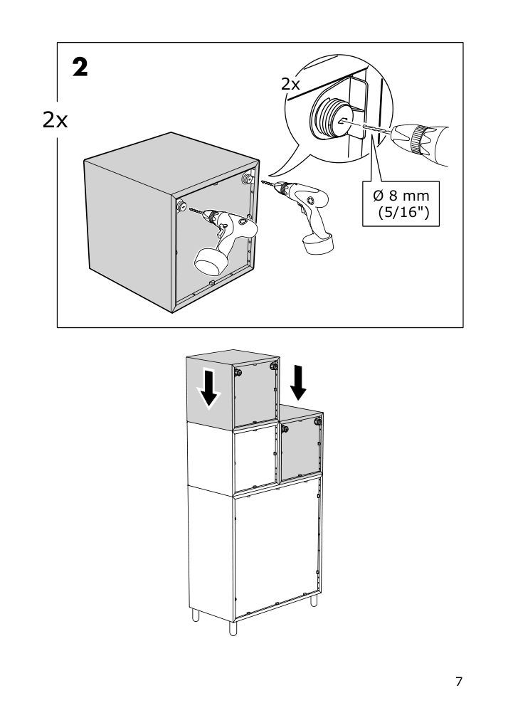 Assembly instructions for IKEA Eket connection hardware | Page 7 - IKEA EKET storage combination with legs 295.217.16