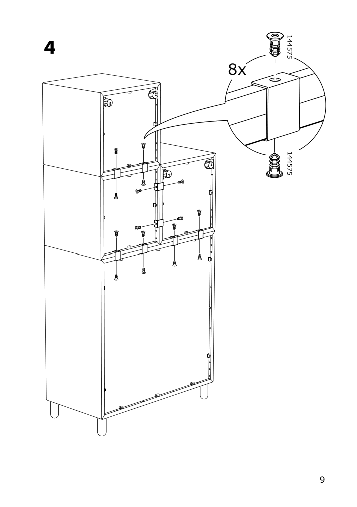 Assembly instructions for IKEA Eket connection hardware | Page 9 - IKEA EKET storage combination with legs 295.217.16