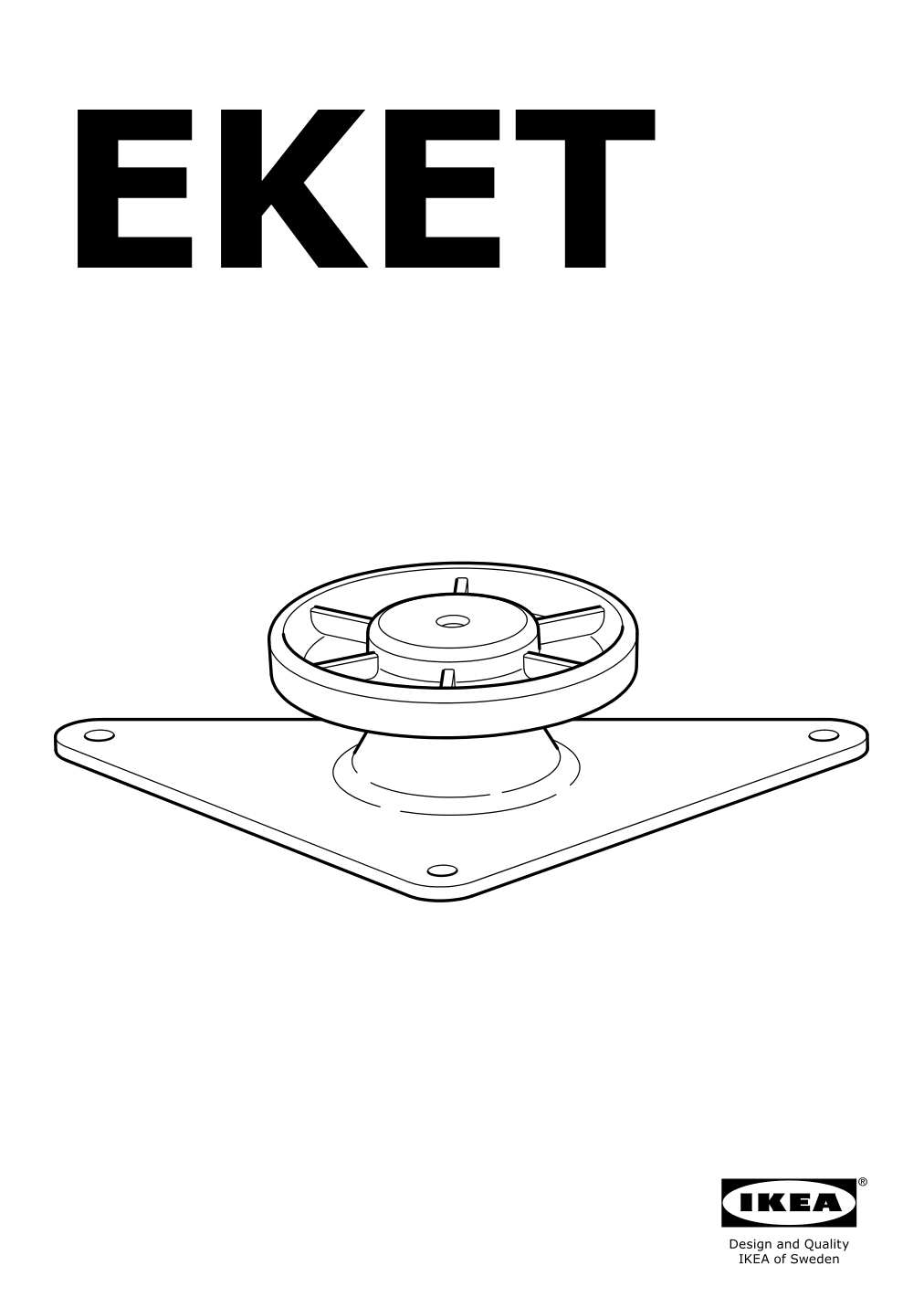 Assembly instructions for IKEA Eket foot adjustable metal | Page 1 - IKEA EKET foot, adjustable 703.400.44